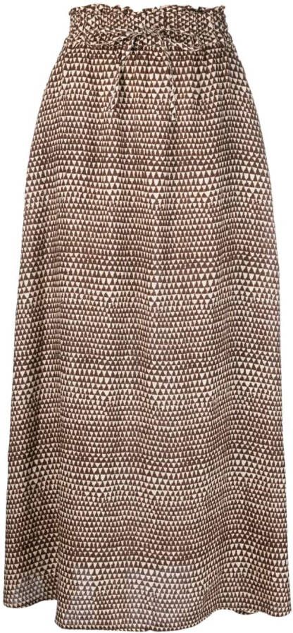 Massimo Alba Blouse met print Beige
