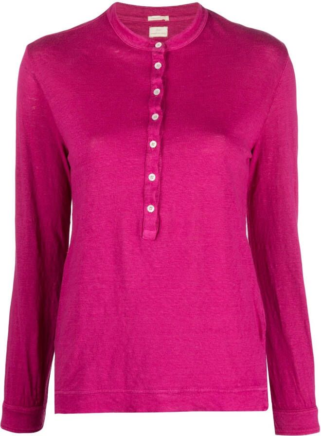 Massimo Alba Linnen blouse Roze