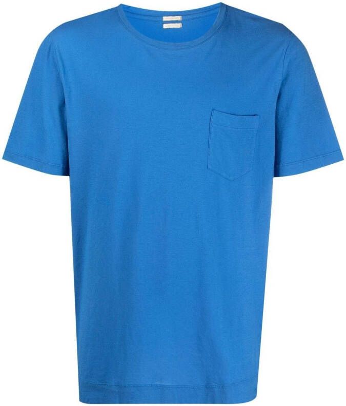 Massimo Alba T-shirt met borstzak Blauw