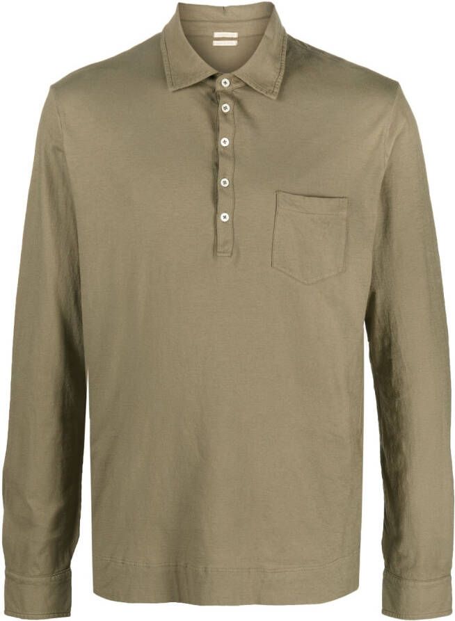 Massimo Alba Poloshirt met lange mouwen Groen