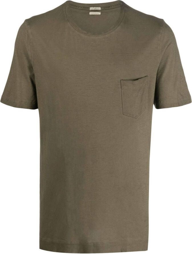 Massimo Alba T-shirt met borstzak Groen