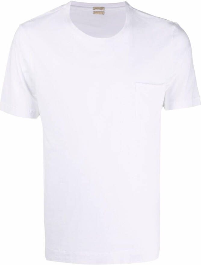 Massimo Alba T-shirt met borstzak Wit