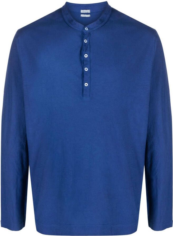 Massimo Alba T-shirt met lange mouwen Blauw