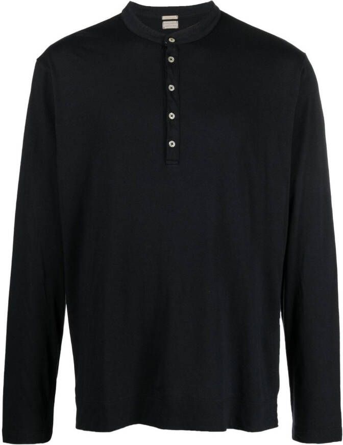 Massimo Alba T-shirt met lange mouwen Zwart