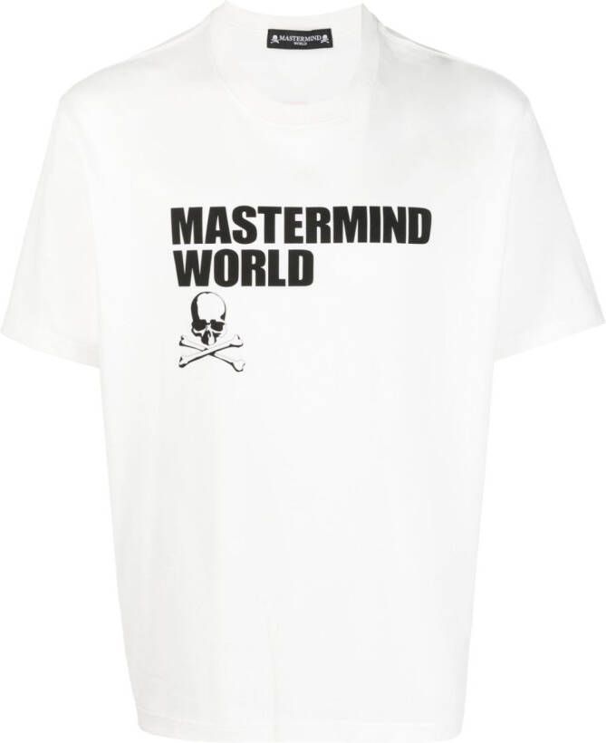 Mastermind Japan T-shirt met logoprint Wit