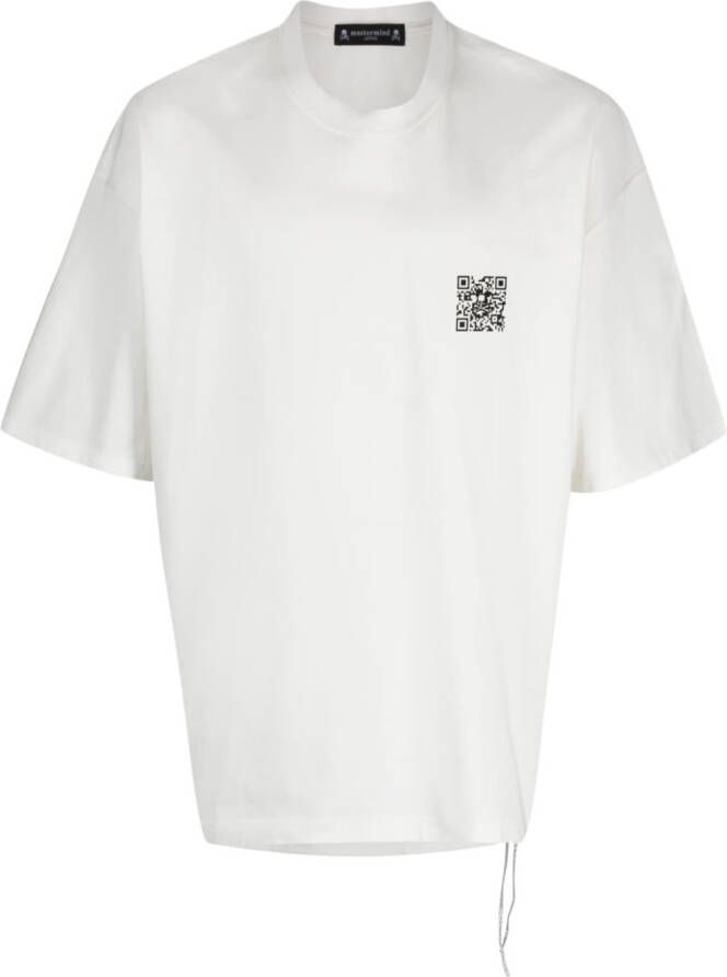 Mastermind Japan T-shirt met QR code-print Wit