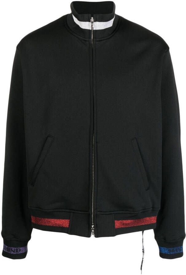 Mastermind World Bomberjack met glitter-logo Zwart