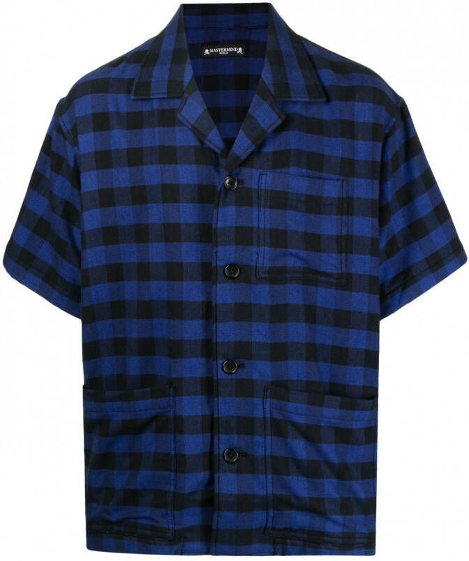 Mastermind World Geruit overhemd Blauw