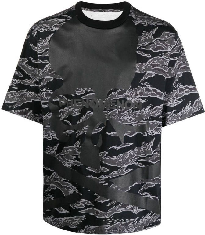 Mastermind World T-shirt met camouflageprint Zwart
