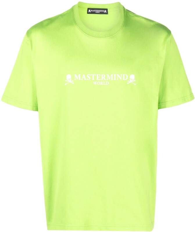 Mastermind World T-shirt met doodskopprint Groen