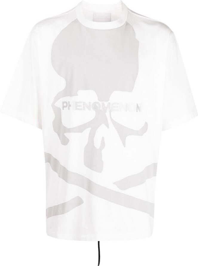 Mastermind World T-shirt met doodskopprint Wit