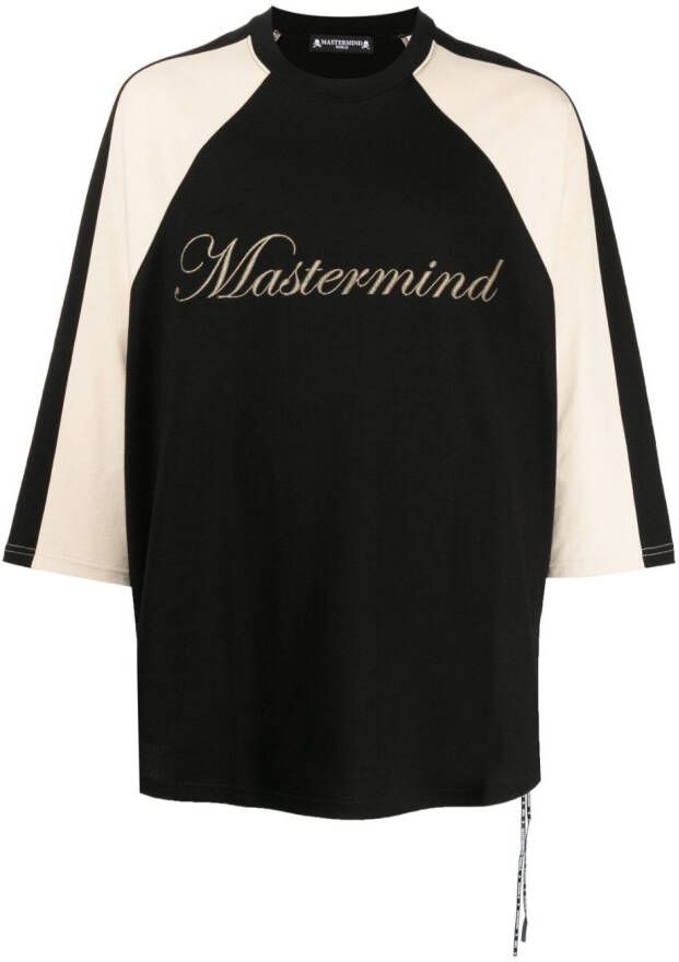 Mastermind World T-shirt met geborduurd logo Zwart
