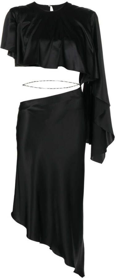 Materiel Asymmetrische jurk Zwart