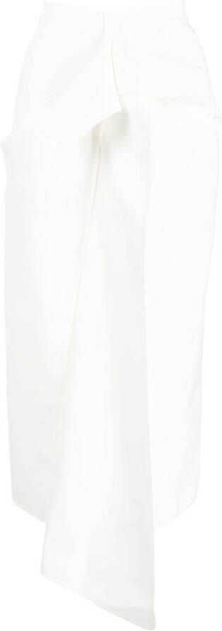 Maticevski Midi-rok met gedrapeerd detail Wit