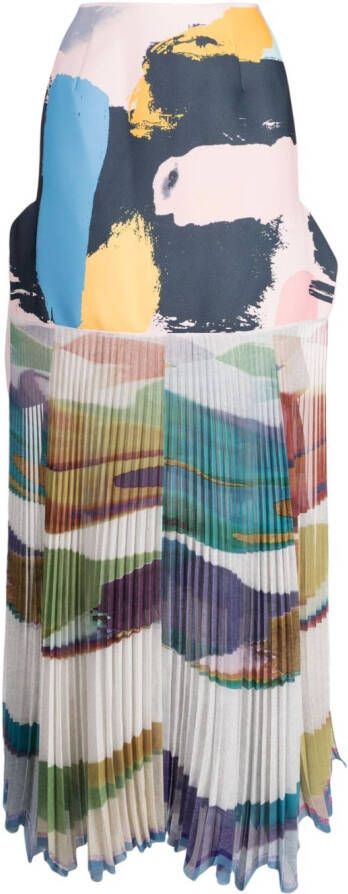 Maticevski Rok met abstracte print Veelkleurig