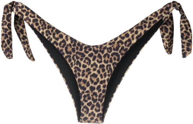 Matinèe Bikinislip met luipaardprint Bruin