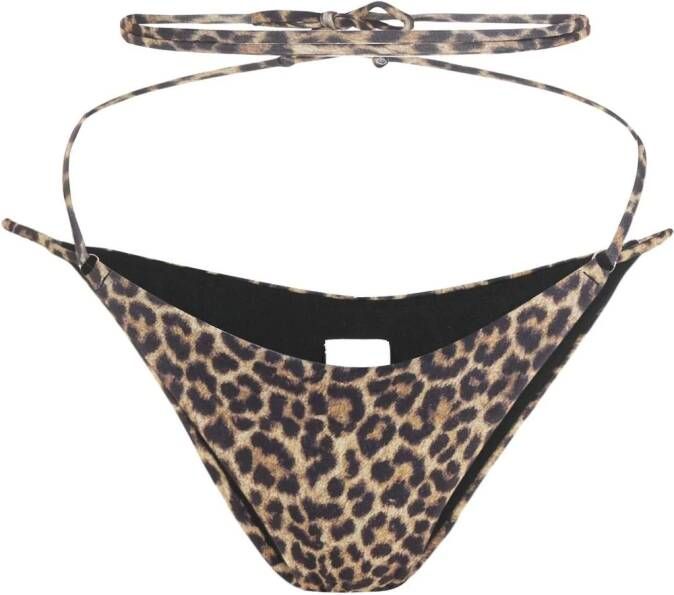 Matinèe Bikinislip met luipaardprint Bruin