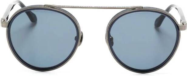 Matsuda M3125 zonnebril met rond montuur Blauw