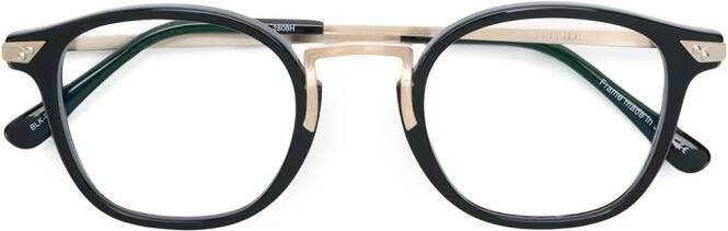 Matsuda round brushed metal glasses Zwart