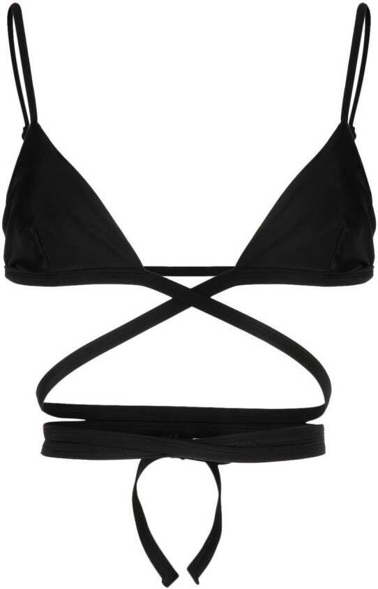 Matteau Bikinitop met driehoekige kop Zwart