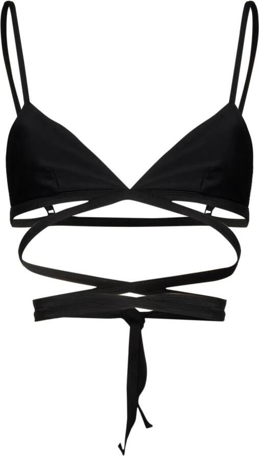 Matteau Bikinitop met wikkelstrik Zwart