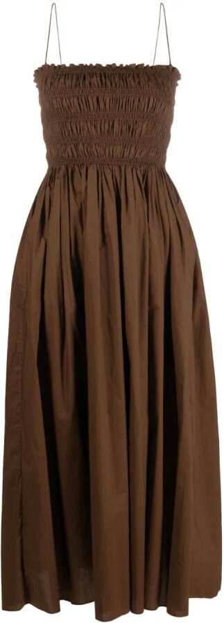 Matteau Gelaagde midi-jurk Bruin