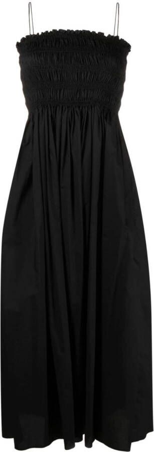 Matteau Midi-jurk met gesmockt vlak Zwart