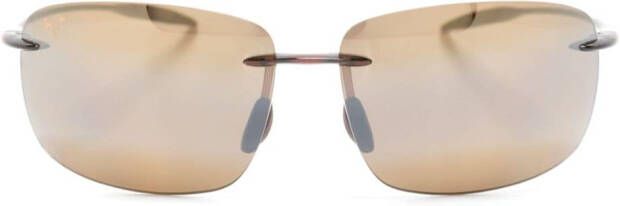 Maui Jim Zonnebril met rechthoekig montuur Bruin