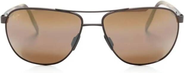 Maui Jim Zonnebril met piloten montuur Bruin