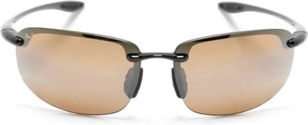 Maui Jim Hookipa zonnebril met rechthoekig montuur Zwart