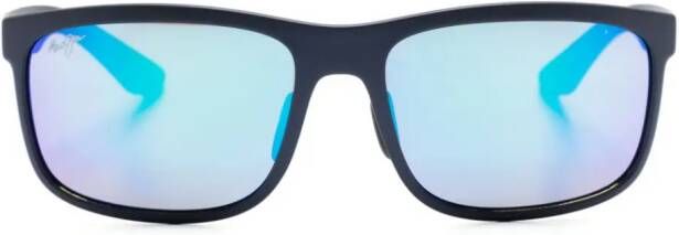 Maui Jim Zonnebril met rechthoekig montuur Blauw