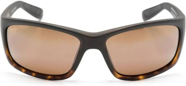 Maui Jim Kanaio Coast zonnebril met rechthoekig montuur Zwart