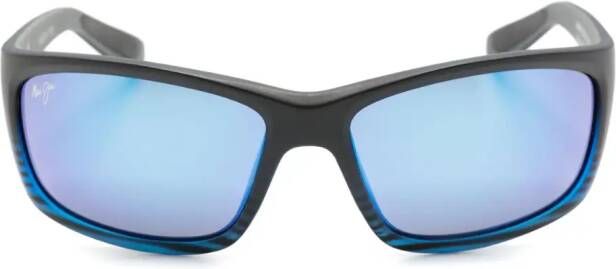 Maui Jim Kanaio Coast zonnebril met rechthoekig montuur Zwart