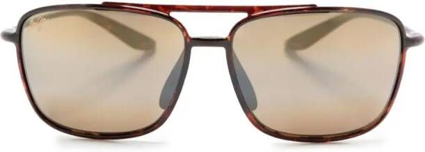 Maui Jim Kaupo Gap zonnebril met spiegelende glazen Bruin