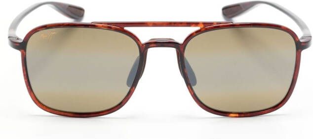 Maui Jim Keokea zonnebril met piloten montuur Bruin