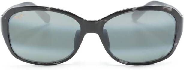 Maui Jim Zonnebril met rechthoekig montuur Zwart