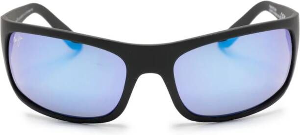 Maui Jim Zonnebril met rechthoekig montuur Zwart