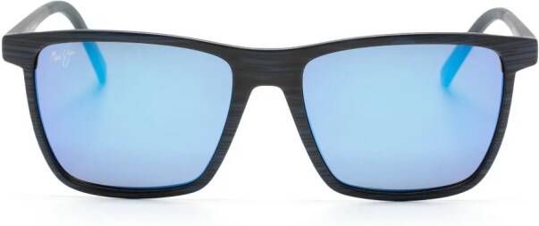 Maui Jim Zonnebril met rechthoekig montuur Blauw