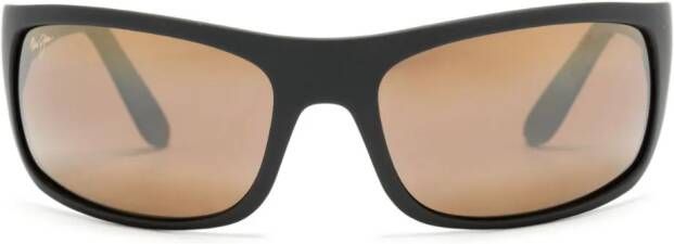 Maui Jim Zonnebril met rechthoekig montuur Zwart