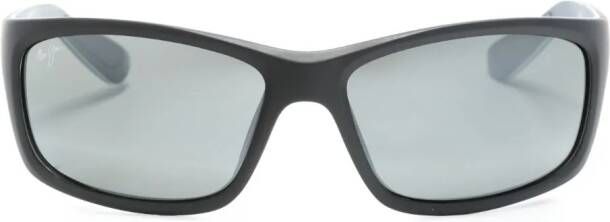 Maui Jim Zonnebril met rechthoekig montuur Zwart