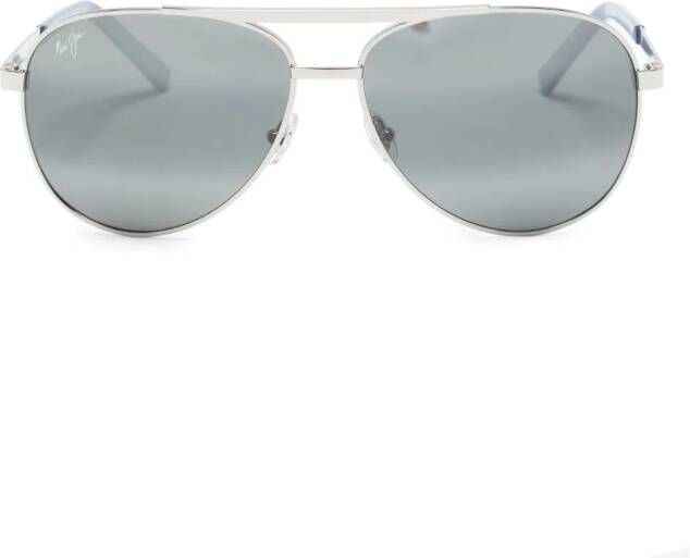 Maui Jim Seacliff zonnebril met piloten montuur Zilver