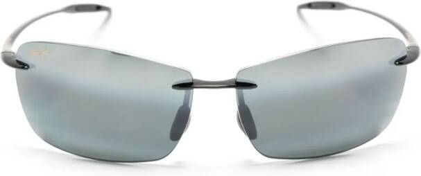 Maui Jim Zonnebril met rechthoekig montuur Zwart