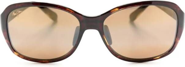 Maui Jim Zonnebril met rechthoekig montuur Bruin