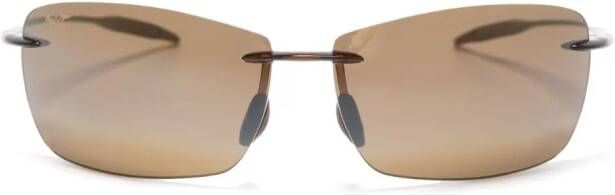 Maui Jim Zonnebril met rechthoekig montuur Bruin