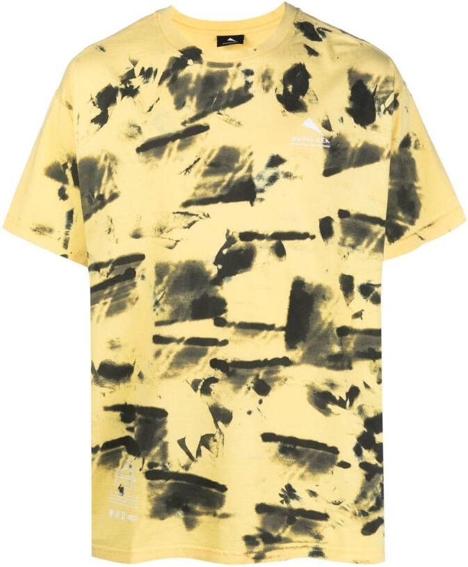 Mauna Kea T-shirt met verfprint Geel
