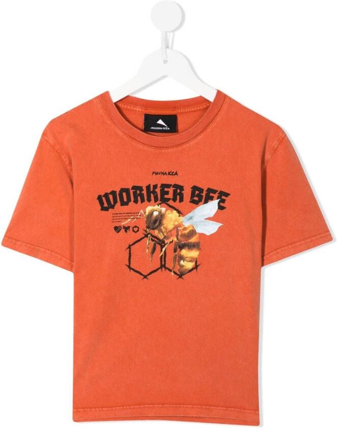 Mauna Kea T-shirt met grafische print Oranje