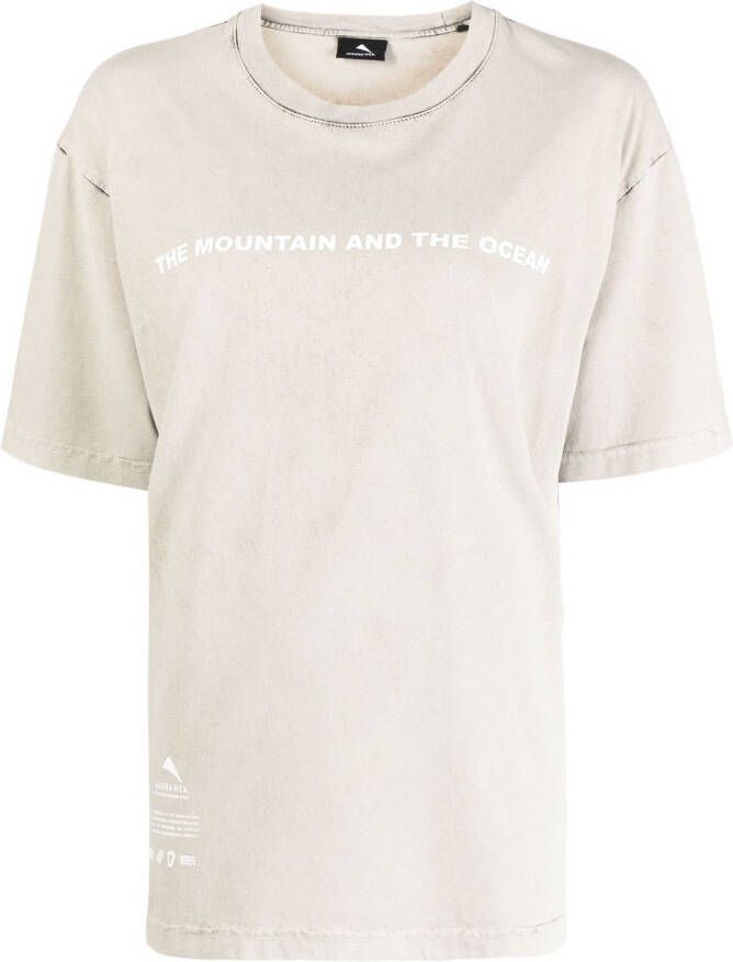Mauna Kea T-shirt met tekst Bruin