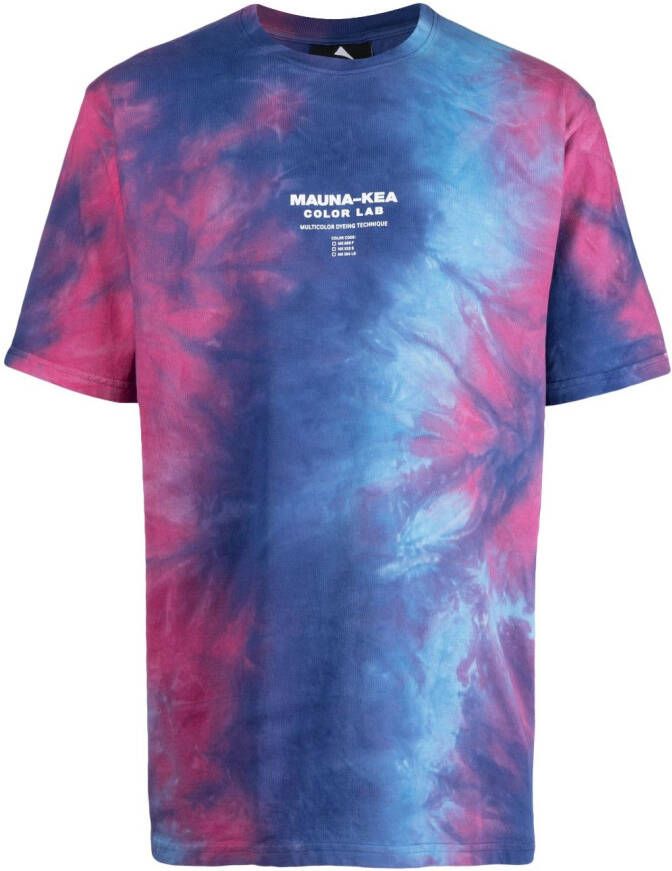 Mauna Kea T-shirt met tie-dye print Paars