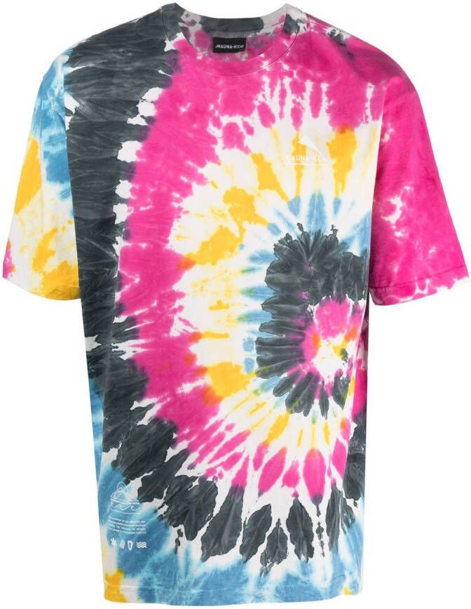 Mauna Kea T-shirt met tie-dye print Wit