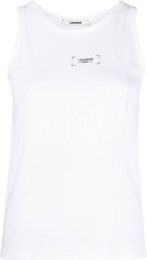 Max & Moi Tanktop met logoprint Wit